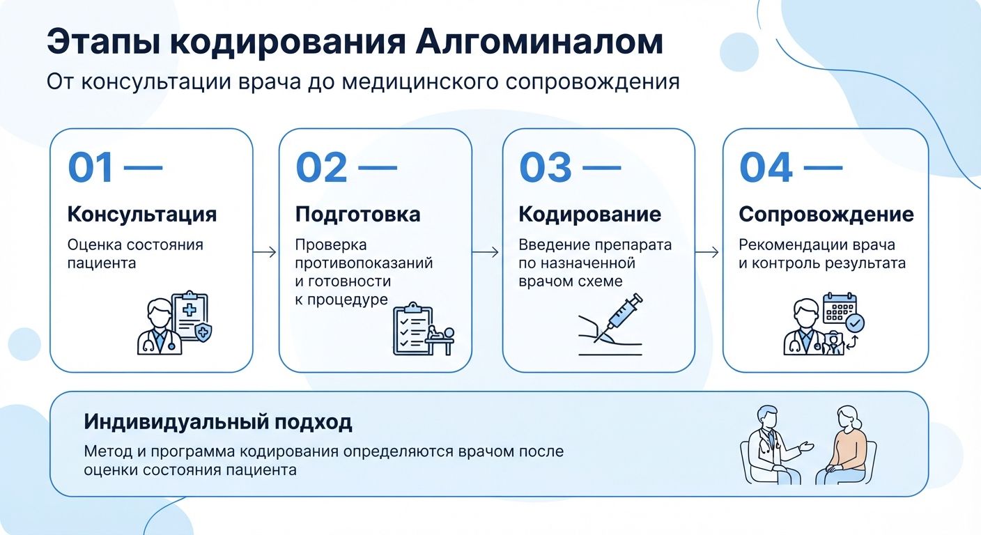 Кодирование препаратом «Алгоминал» в Омутнинске инфографика