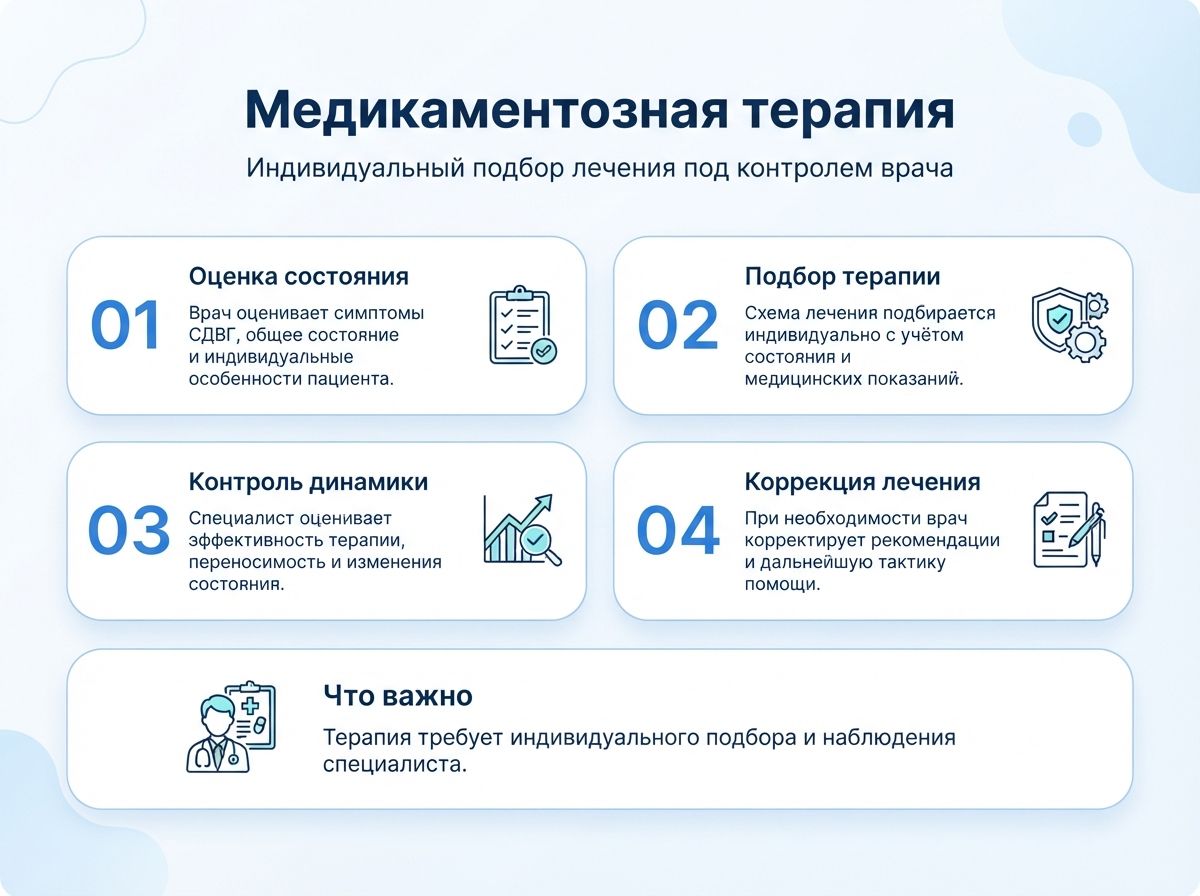 Лечение СДВГ в Омутнинске у детей и взрослыхинфографика